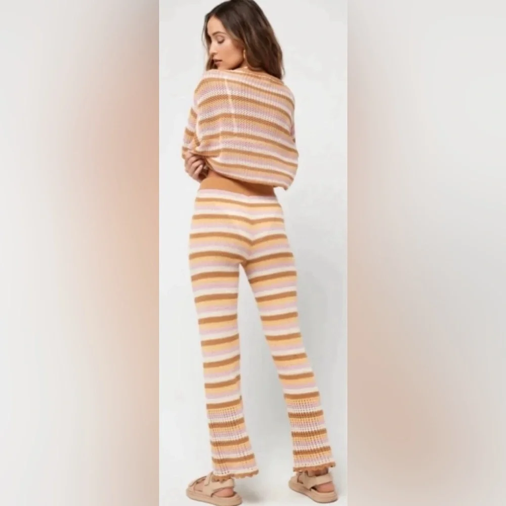 NWT L SPACE COAST IS CLEAR BLOUSE-TURN THE TIDE PANT (Part of Set) - Picture 5 of 5